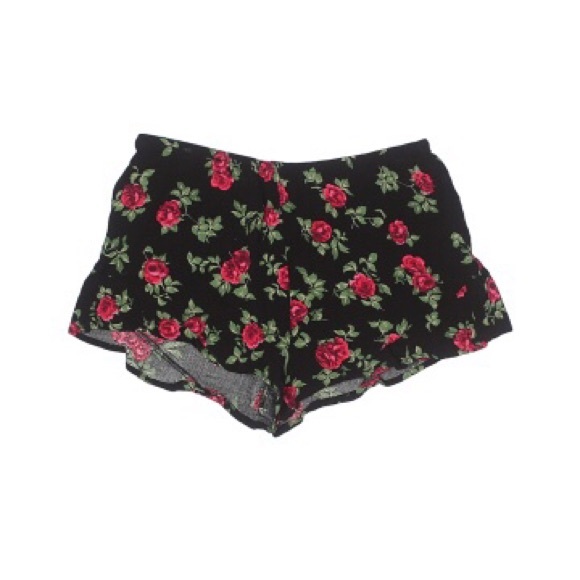 Rose Print Lounge Shorts - Picture 2 of 7